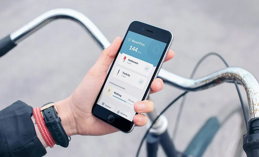 Player using a mobile betting app